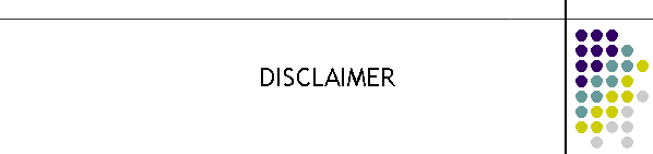 DISCLAIMER